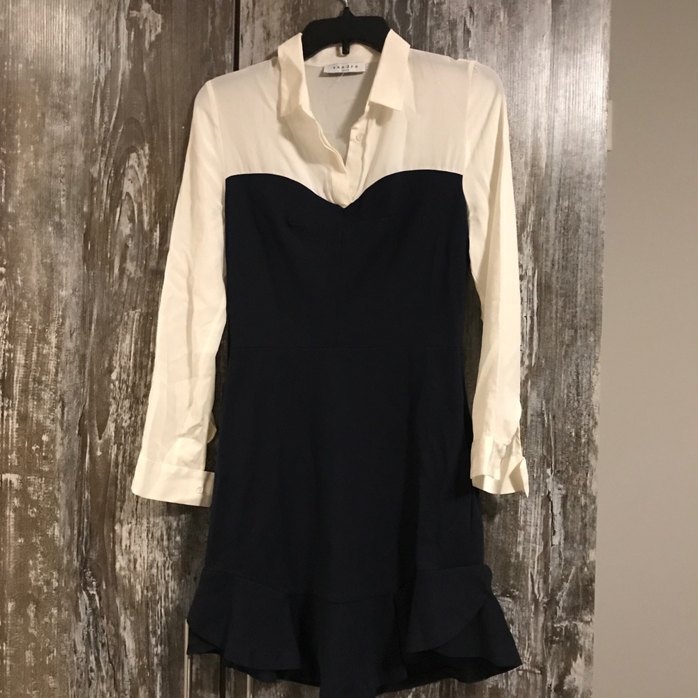 SANDRO Black and White professional dress